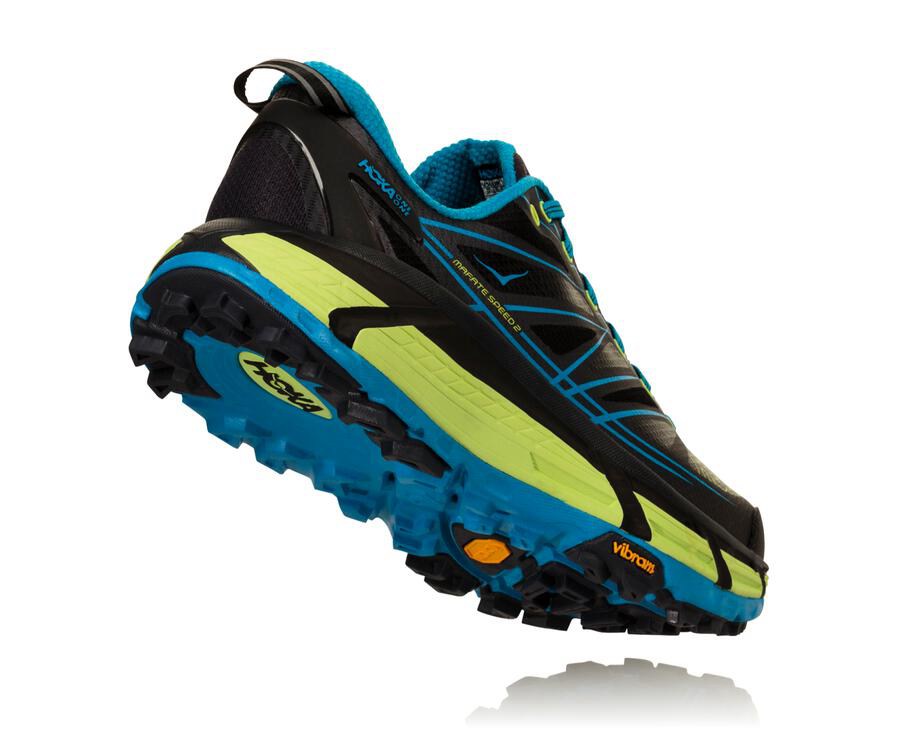 Chaussure Trail Hoka One One Mafate Speed 2 Homme - Noir/Bleu - ZLP-327189